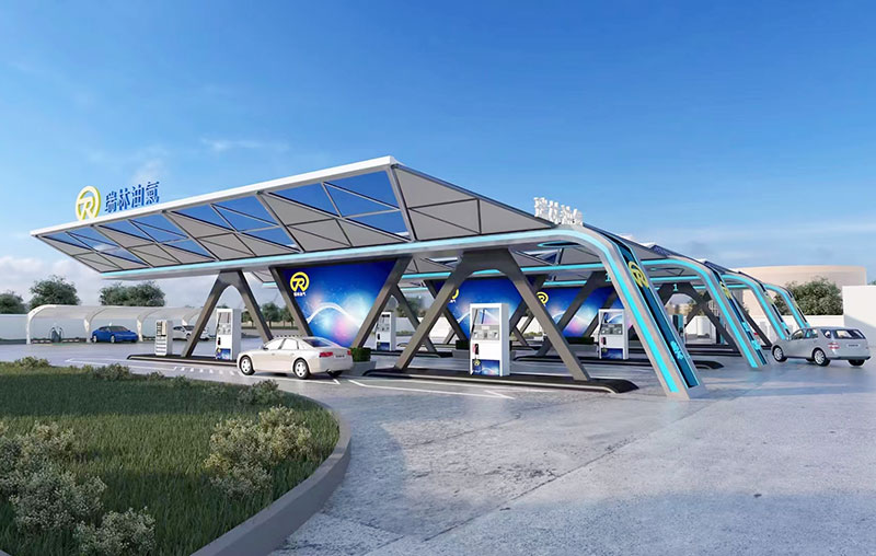 加油站網架罩棚施工